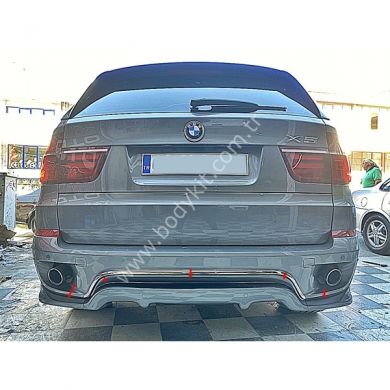 BMW X5 E70 Uyumlu Yedek Parça Arka Tampon Eki 3 Parça