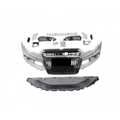 Audi A6 2012-2014 İçin Uyumlu Yedek Parça RS6 Ön Tampon Panjur Seti (Krom Çerçeve)