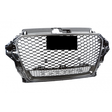Audi A3 RS3 2012-2016 Uyumlu Yedek Parça Carbon Görünümlü Panjur