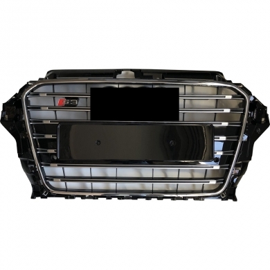 Audi A6 S6 2012-2014 Uyumlu Yedek Parça Kromlu Siyah Panjur