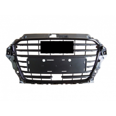 Audi A3 S3 2012-2016 Uyumlu Yedek Parça Panjur Full Siyah
