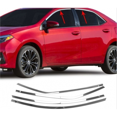 Toyota Corolla 2013-2018 Uyumlu Yedek Parça Cam Üst Çıtası Krom