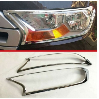 Ford Ranger 2016-2018  Uyumlu Yedek Parça Ön Far Kaplaması Abs Krom