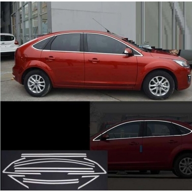 Ford Focus  Uyumlu Yedek Parça Hatchback 2005-2010 Cam Çıtası Krom