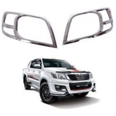Toyota Hilux 2012-2015 Uyumlu Yedek Parça Ön Far Kaplama ABS Krom Parça