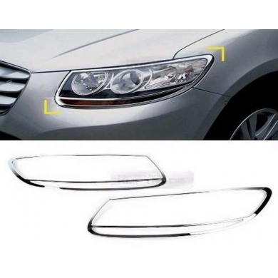 Hyundai Santa Uyumlu Fe 2006-2012 Uyumlu Yedek Parça Ön Far Kaplama ABS Krom Parça