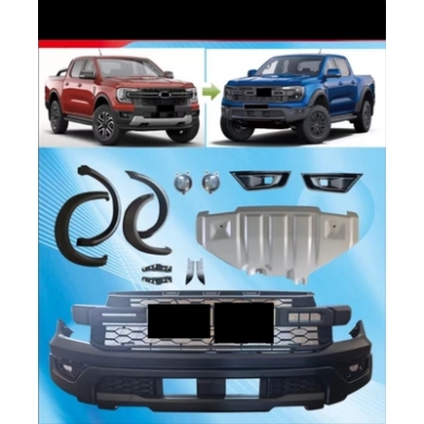 Ranger 2022(Xlt/Sport/ Wildtrack) için 2022 Raptor Facelift Body Kit