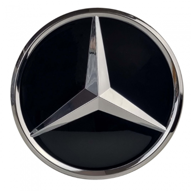 Mercedes W204 2006-14 İçin Uyumlu Yedek Parça 3D Aynalı Panjur Logosu Parlak Siyah