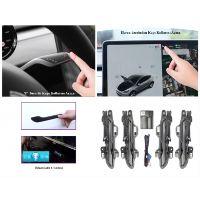 Tesla Y Uyumlu Yedek Parça Otomatik Kapı Kolu (Rgb )-Wireles