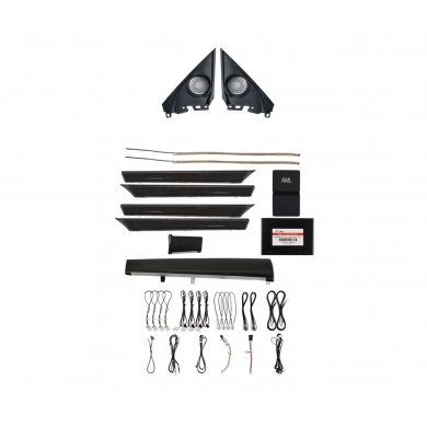 Honda Civic 2016-2020 FC5 İçin Uyumlu Yede Parça Full Ambians Set (Karbon Trim)