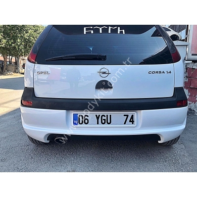 Opel Corsa C Uyumlu Yedek Parça Arka Tampon Eki Tek Çıkışlı