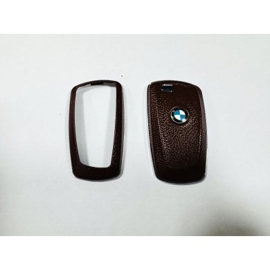 Bmw F10 ve F30 Uyumlu Yedek Parça Şık Tasarım Anahtarlık Kumanda Kabı Koyu Kahverengi