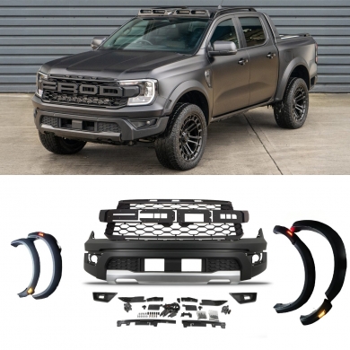 Ford Ranger T9 2023+ Raptor Stil Ön Tampon ve Dodik Takımı Sinyalli 