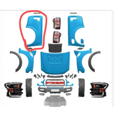 Ford Ranger F150 Gen2 Sol Arka Çamurluk Plastik
