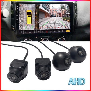 360 Araba Kamera Panoramik Çevre Görünümü 1080 P AHD Sağ + Sol + Ön + Arka Görüş Kamerası Sistemi (Android multimedya ekrana uygulaması) Gece Görüş