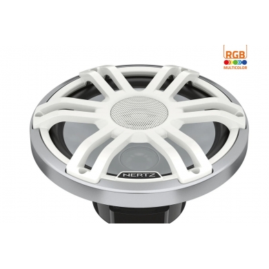 Hertz HMX-8S-LD-SW Marine 20cm. Beyaz Ledli Koaksiyal Hoparlör 