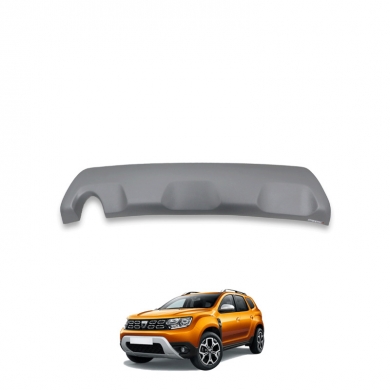 Dacia Duster Uyumlu Yedek Parça Arka Difüzör ABS Mat Gri 2018 - Sonrası
