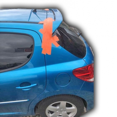 Peugeot 207 Uyumlu Yedek Parça Spoiler Boyasız Fiber
