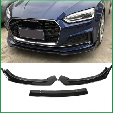 Audi A6 Uyumlu Yedek Parça 3 Parça Ön Lip (Plastik)