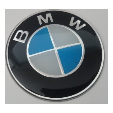Bmw Karbon Logo 8.2 X 8.2 Gümüş Mavi